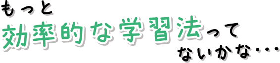 もっと効率的な学習法ってないかな・・・